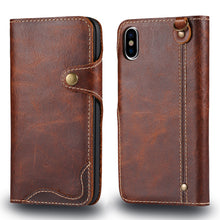Load image into Gallery viewer, iPhone XS &amp; XR Leather Flip Case
