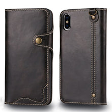 Load image into Gallery viewer, iPhone XS &amp; XR Leather Flip Case