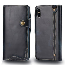Load image into Gallery viewer, iPhone XS &amp; XR Leather Flip Case