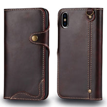 Load image into Gallery viewer, iPhone XS &amp; XR Leather Flip Case