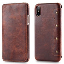 Load image into Gallery viewer, iPhone XS &amp; XR Leather Flip Case