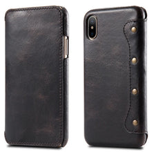 Load image into Gallery viewer, iPhone XS &amp; XR Leather Flip Case
