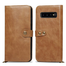 Load image into Gallery viewer, Samsung Galaxy S10 Leather Flip Case