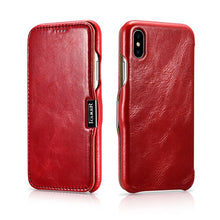 Load image into Gallery viewer, iPhone XS &amp; XR Leather Flip Case